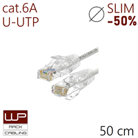 Cavo Patch Cat.6A U-UTP SLIM 0,5mt BIANCO